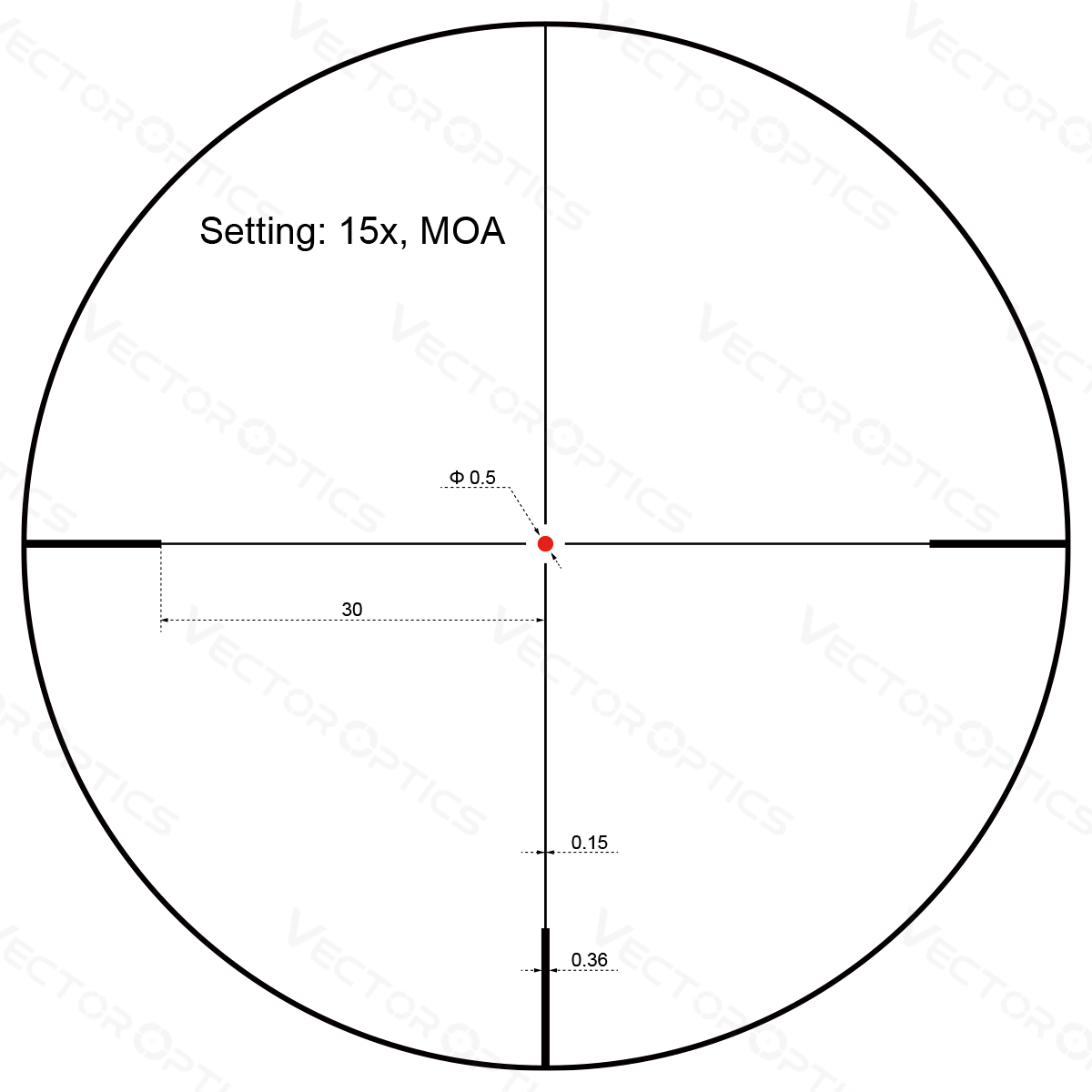 Vector Optics Forester 3-15x50SFP visor para rifle