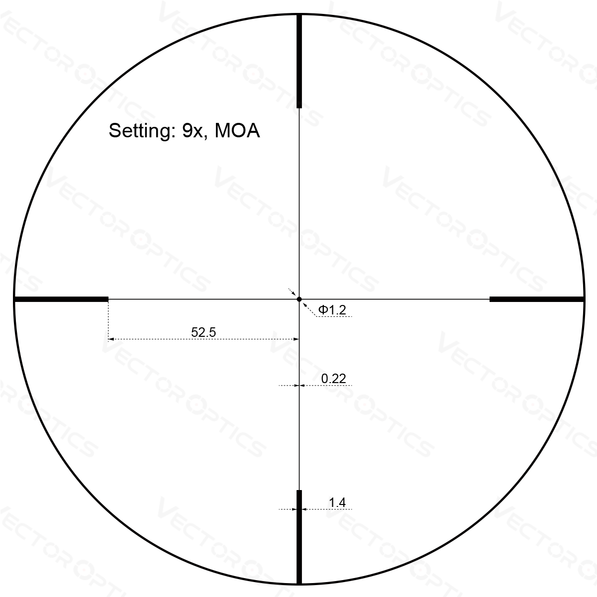 Vector Optics Forester JR. 3-9x40 visor para rifle