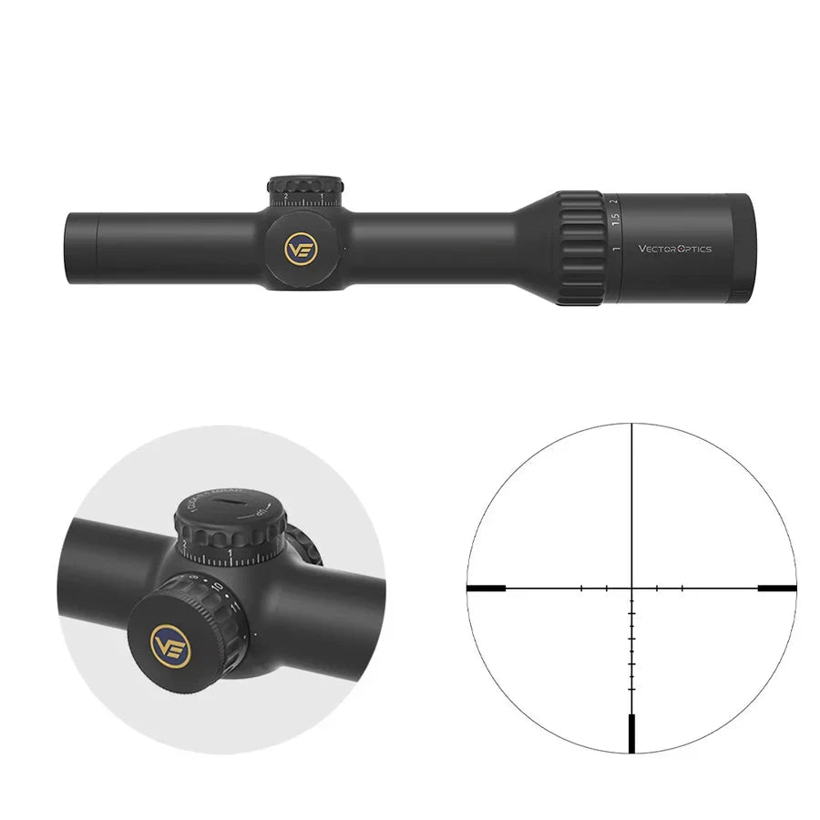 Vector Optics Continental 1-10x24i ED Fiber visor para rifle Vector Optics