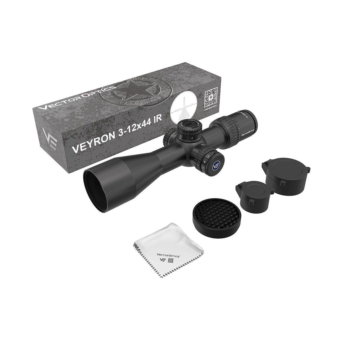 Vector Optics Veyron 3-12x44IR SFP visor de rifle compacto