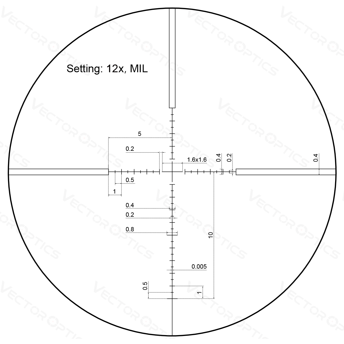 Vector Optics Veyron 3-12x44 SFP visor compacto para rifle Vector Optics