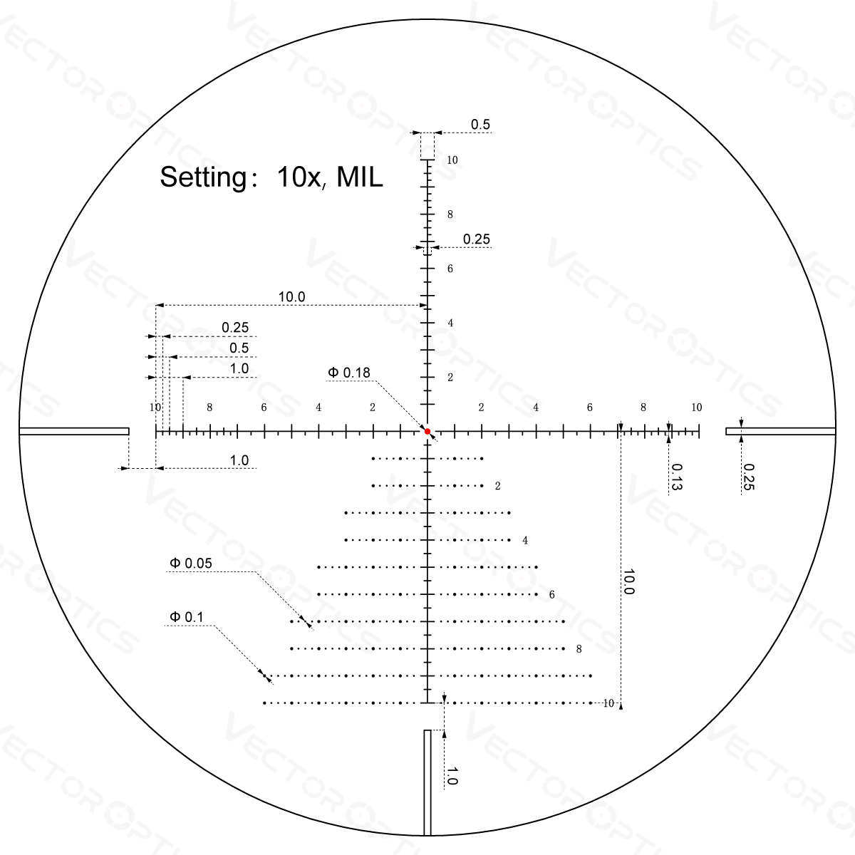 Vector Optics Veyron 4-16x44IR SFP visor compacto para rifle