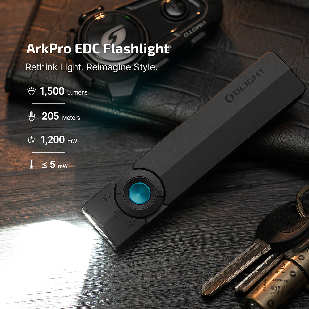 Olight ArkPro | linterna EDC plana 4 en 1 | 1.500 lm