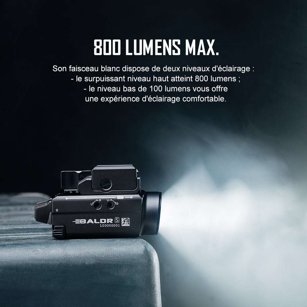 Olight Baldr S | luz para pistola con láser | 800 lm