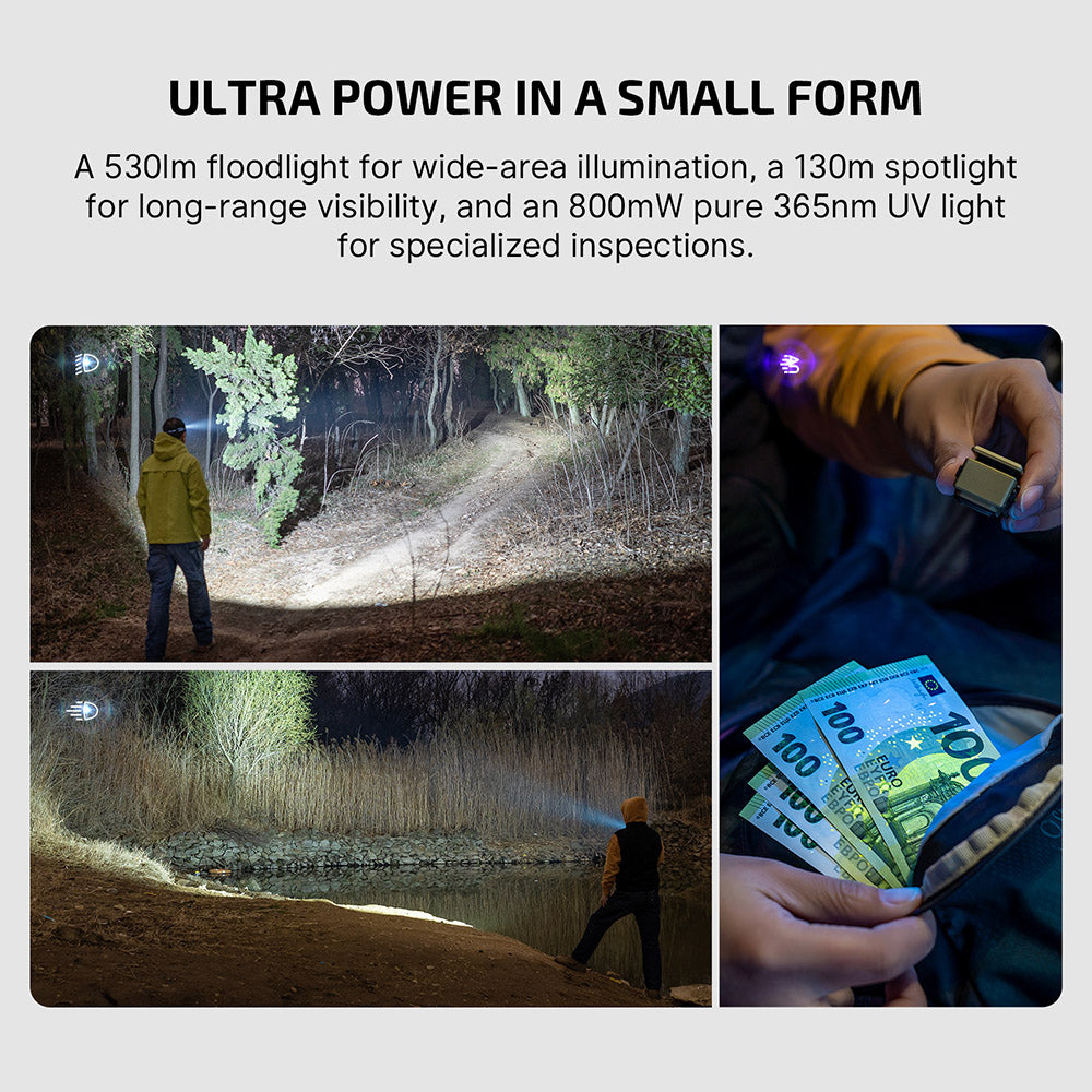 Olight Oclip Ultra | linterna EDC con clip 3 en 1 | 530 lm - Olive Green