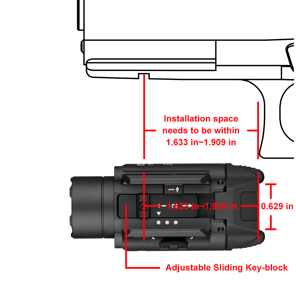Olight PL-3R Valkyrie | luz para pistola | 1.500 lm