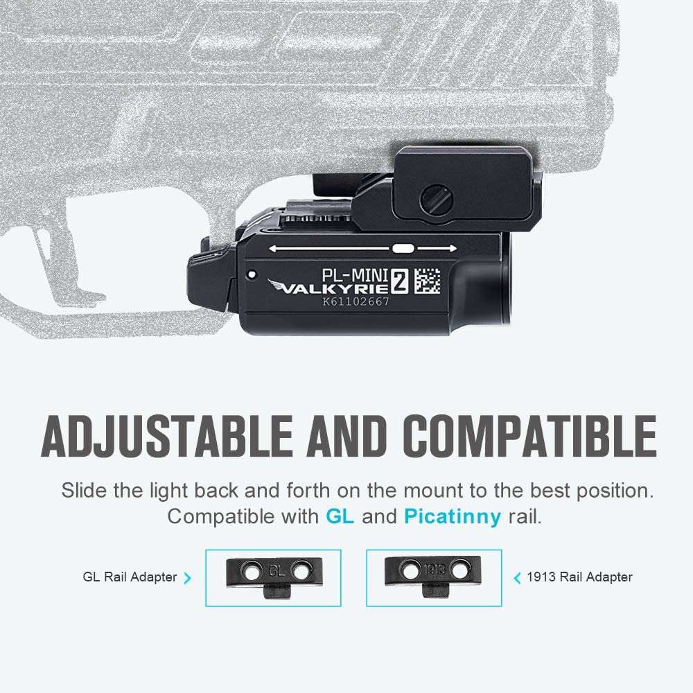Olight PL-Mini 2 Valkyrie | linterna compacta para pistola | 600 lm