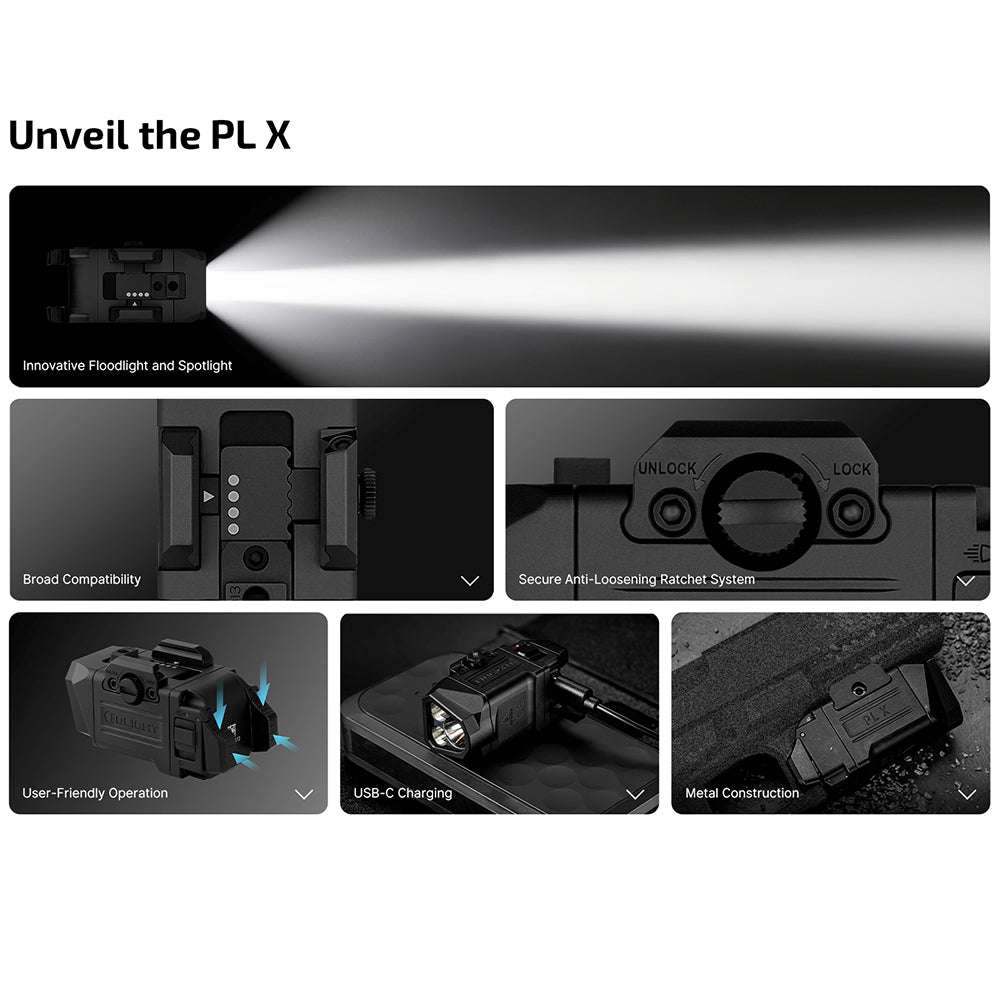 Olight PL X | luz para pistola | 1.200 lm