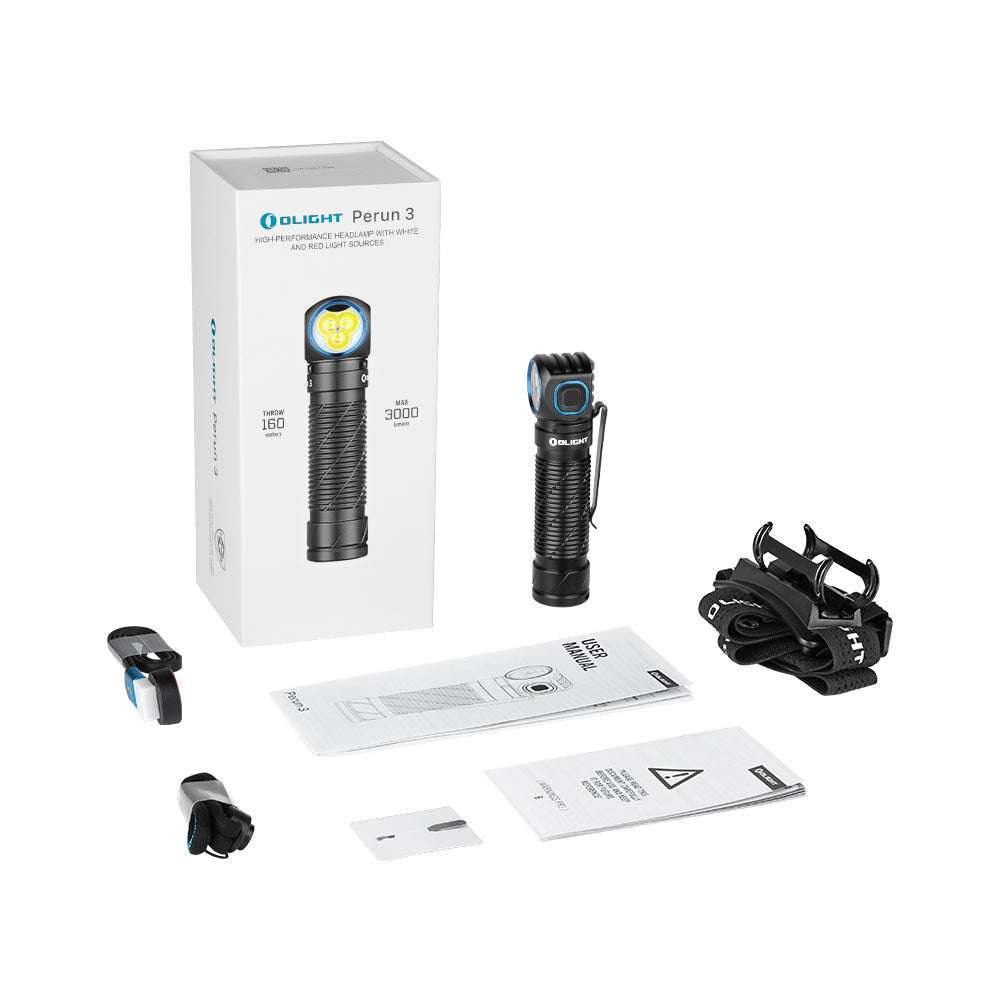 Perun 3 | linterna frontal recargable | 3 000 lm