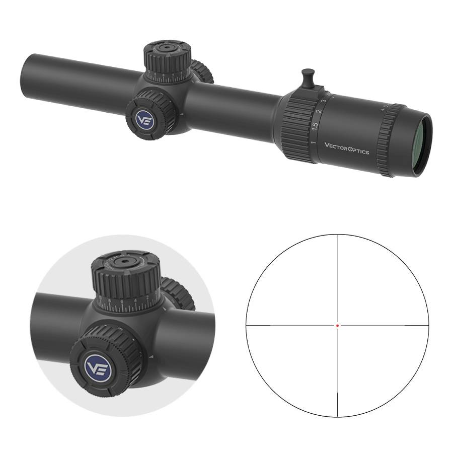 Vector Optics Forester 1-8x24 Fiber SFP visor para rifle