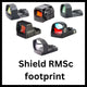 Miras de punto rojo with Shield RMSc huella