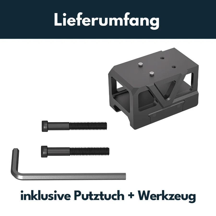 Picatinny montura para mira de punto rojo con elevador [32 mm] | C-More RTS huella 