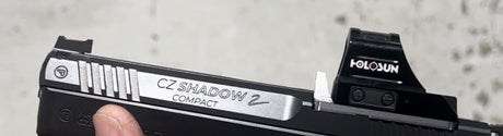 CZ Shadow 2 placa adaptadora con alza adelantada integrada | Trijicon RMR huella