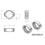 34mm anillas para visor | base de dos piezas Picatinny QD 