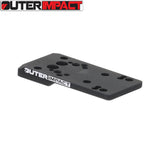 CZ P-10 [P-10C P-10F P-10S] montura para mira de punto rojo | type C [RMR RTS Docter huella]
