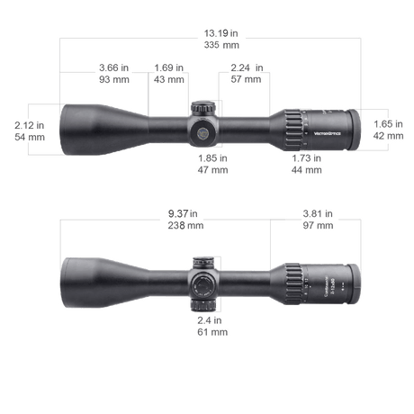 Vector Optics Continental 2-12x50 SFP visor de rifle