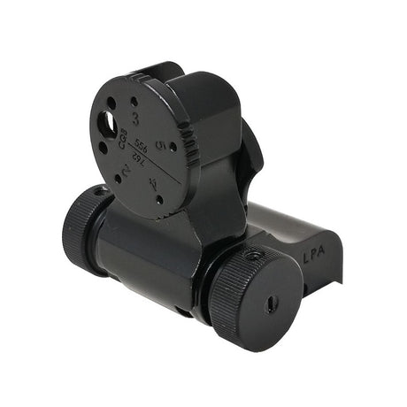 Miras plegables ajustables para base Picatinny [AR-15 M4 & other] | con fibra óptica