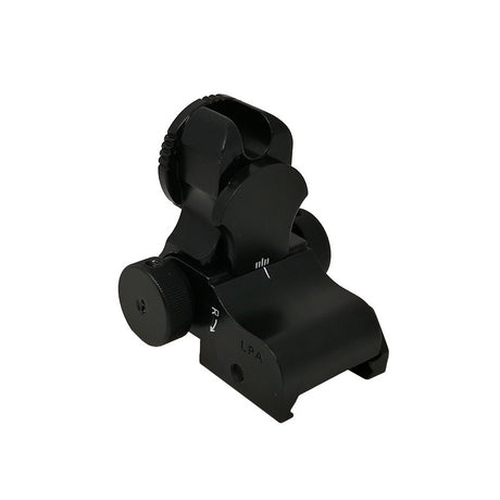 Miras plegables ajustables para base Picatinny [AR-15 M4 & other] | con fibra óptica