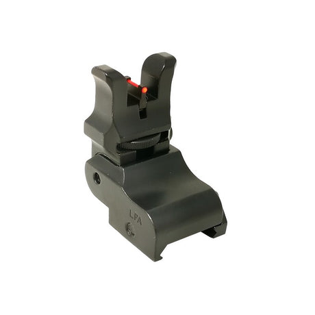 Miras plegables ajustables para base Picatinny [AR-15 M4 & other] | con fibra óptica