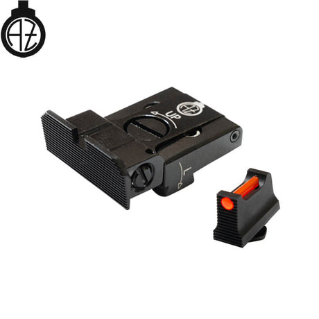 Glock 17, Glock 19, Glock 26 ajustable miras con fibra óptica | tipo A 