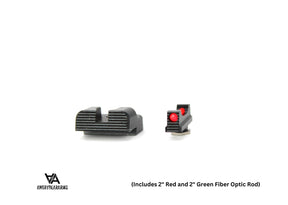 Miras bajas para Glock Slimline [G42 G43 G43X G48] | con fibra óptica