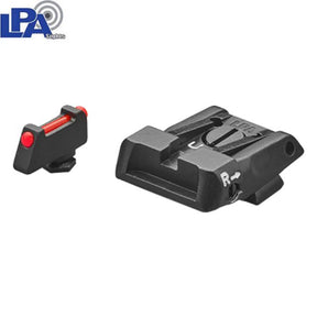 Miras ajustables para Glock [G17 G19 G26 & other] | con fibra óptica