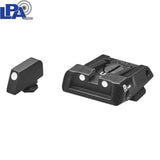 Miras ajustables para Glock [G17 G19 G26 & other] | con puntos blancos