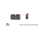 Miras altas para Glock MOS [G17 MOS G19 MOS & other] | con fibra óptica