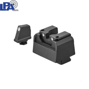 Miras altas semiajustables para Glock MOS [G17 MOS G19 MOS & other] | con puntos blancos