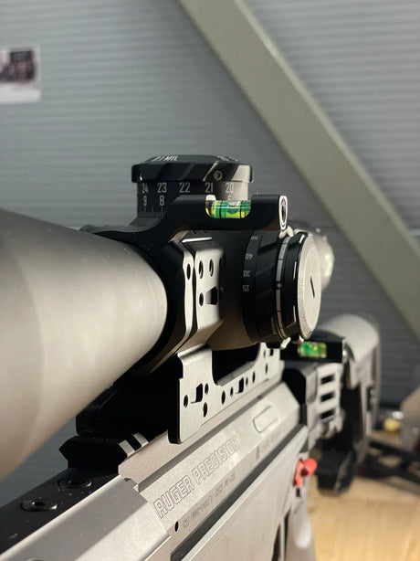Nivel de burbuja offset para visor de rifle