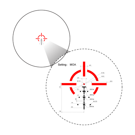Vector Optics Paragon 3x18 visor prismático para rifle ultra compacto