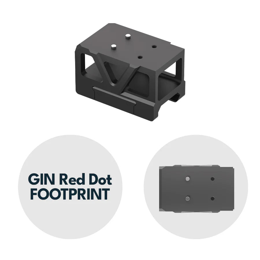 Picatinny montura para mira de punto rojo con elevador [32 mm] | C-More RTS huella