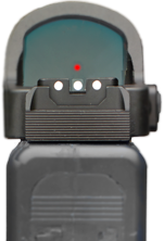 Miras altas semi-ajustables para Glock MOS [G17 MOS G19 MOS & other] | con fibra óptica