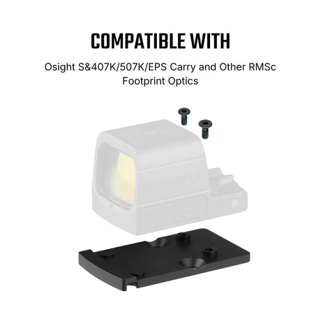 Adaptador de huella | de Trijicon RMR a huella Shield RMSc & K-series
