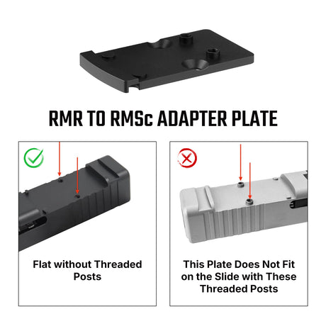 Adaptador de huella | de Trijicon RMR a huella Shield RMSc & K-series