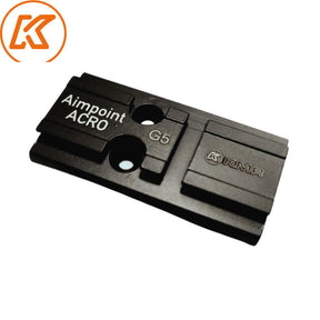 Placa de acero para mira de punto rojo para Glock MOS | Aimpoint Acro huella