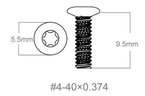 Juego de tornillos 3pcs | 4-40x0.374’’ [T10]