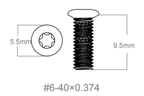 Juego de tornillos 3 piezas | 6-40x0.374’’ [T10]
