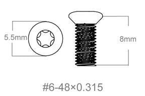 Juego de tornillos 3 piezas | 6-48x0.315’’ [T10]