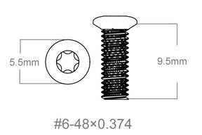 Juego de tornillos 3 piezas | 6-48x0.374’’ [T10]