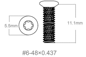 Juego de tornillos 3 uds. | 6-48x0.437’’ [T10]