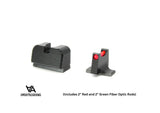 Sig Sauer P220 P226 P229 P320 & P365 Optics Ready miras deportivas altas con fibra óptica