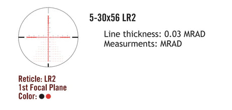 Sightmark Presidio 5-30x56 LR2 FFP visor para rifle