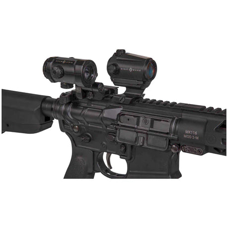 Sightmark XTM-3 magnificador 3x con montura para mira de punto rojo LQD abatible lateral