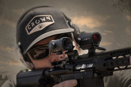 Sightmark XTM-3 magnificador 3x con montura para mira de punto rojo LQD abatible lateral