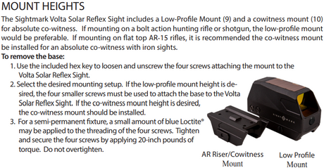 Sightmark Volta Solar Mira de punto rojo