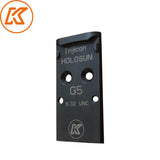 Placa adaptadora de acero para mira de punto rojo para Glock MOS | huella Trijicon RMR