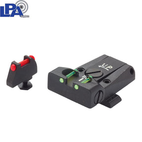 Miras ajustables para Glock [G17 G19 G26 & other] | con fibra óptica
