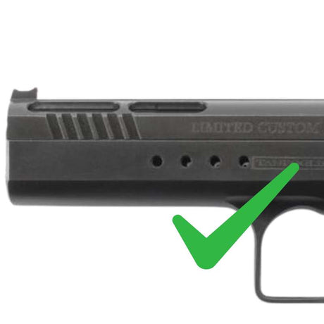 Montura lateral para mira de punto rojo para modelos Tanfoglio con agujeros pretaladrados | Trijicon RMR huella