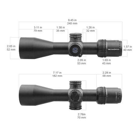 Vector Optics Veyron 3-12x44 SFP visor compacto para rifle